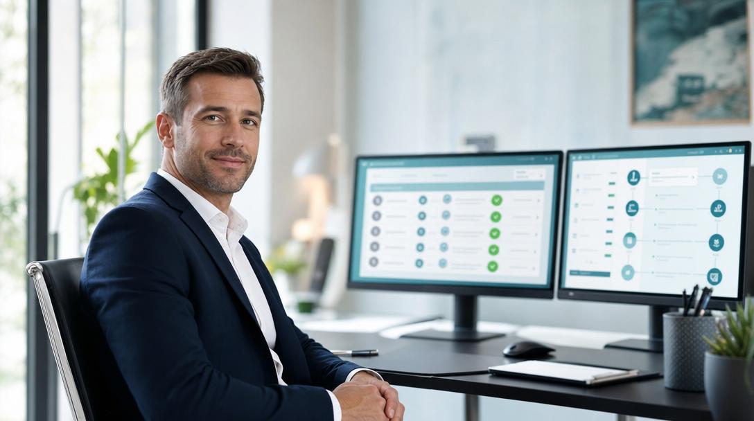 Mortgage broker working efficiently with AI workflows
